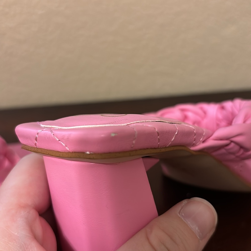 Jessica Simpson Barbie Core Pink Thong Heels Sz 9 - Picture 10 of 10